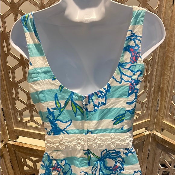 Lilly Pulitzer Serena Dress Shorley Blue Tossing The Line - Picture 7 of 13